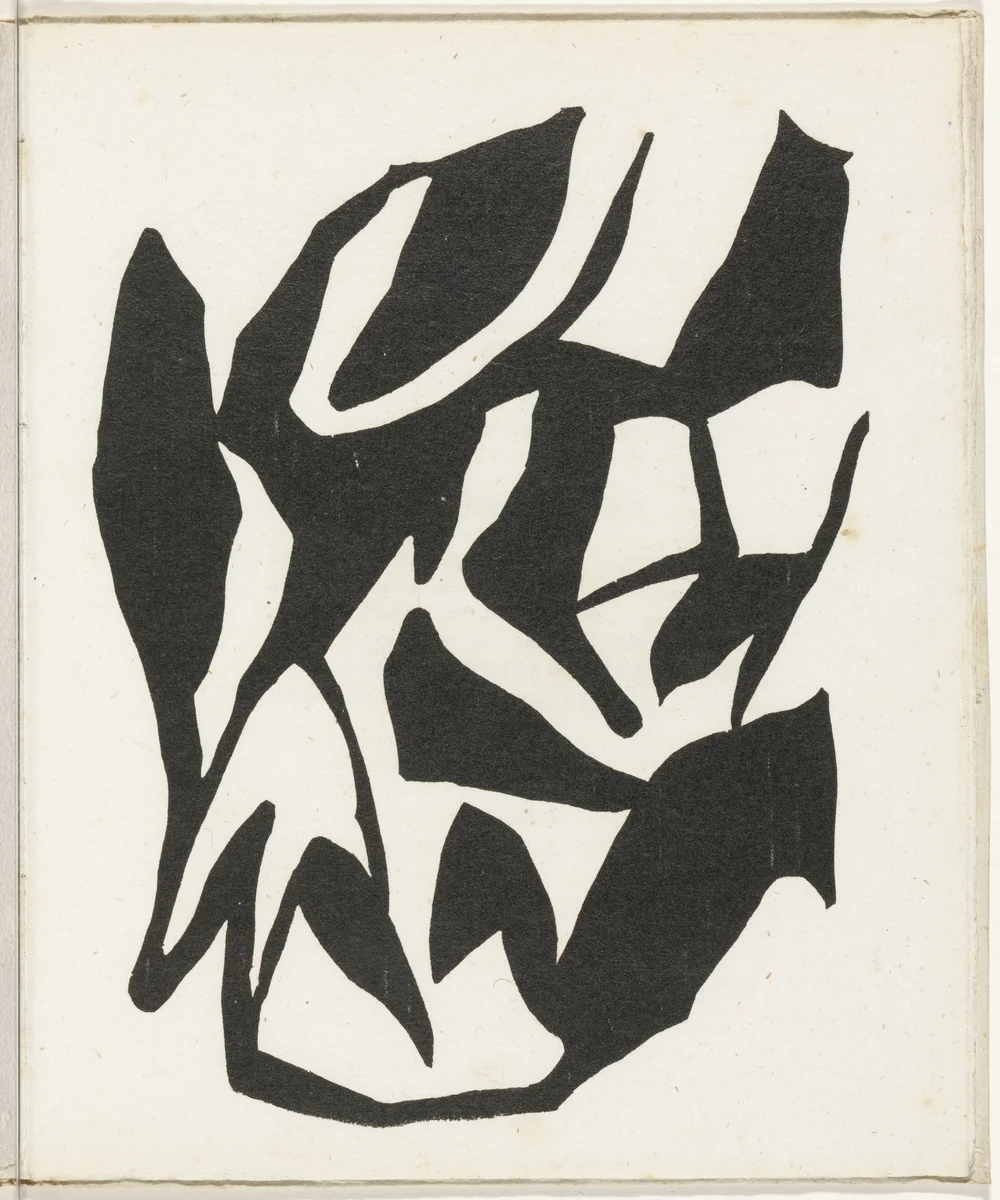 Plate (folio 28) from Cinéma calendrier du coeur abstrait, maisons (Cinema Calendar of the Abstract Heart, Houses) by Jean Arp, illustrated book, 1920