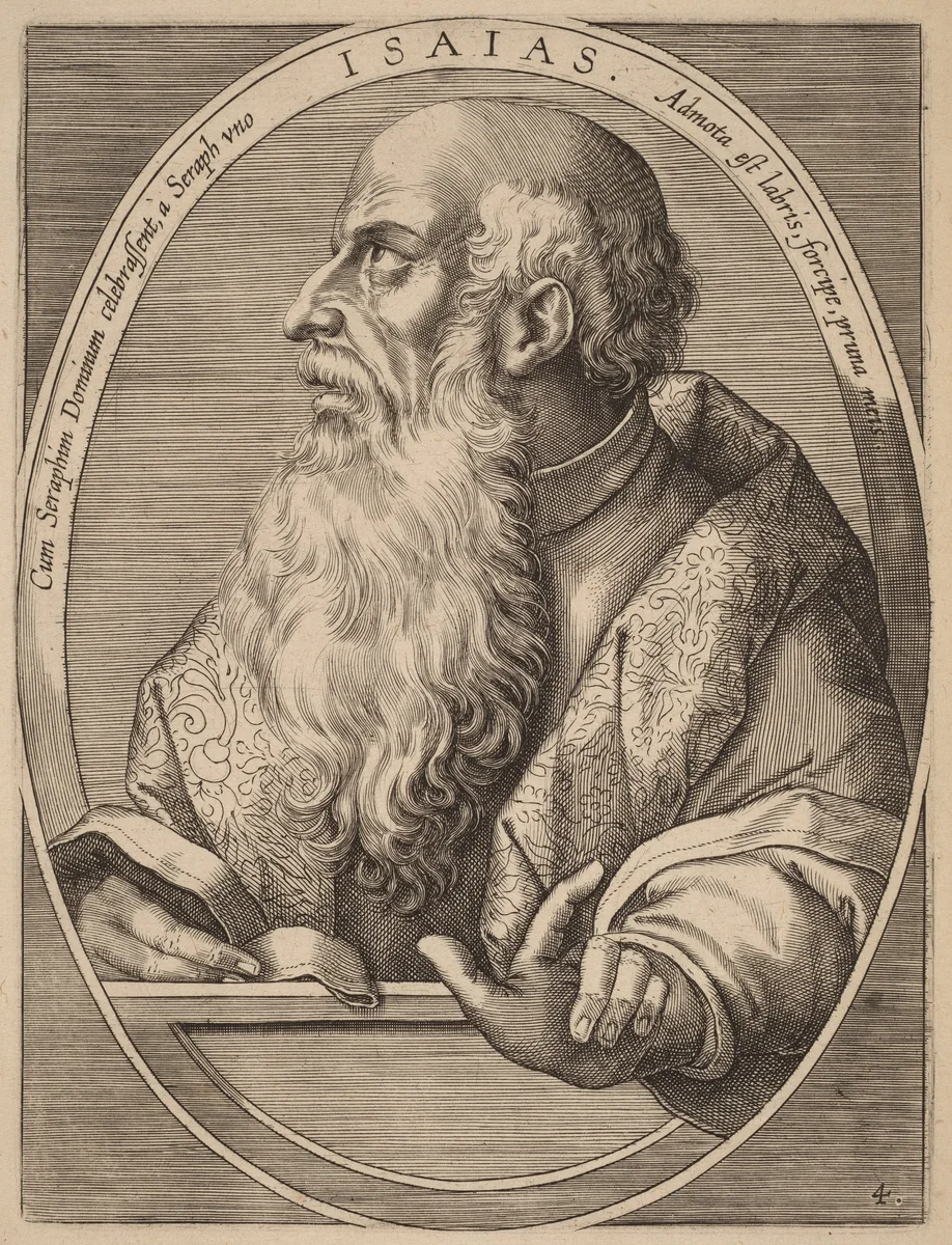 Isaias by Theodor Galle; Jan van der Straet, print, 1613