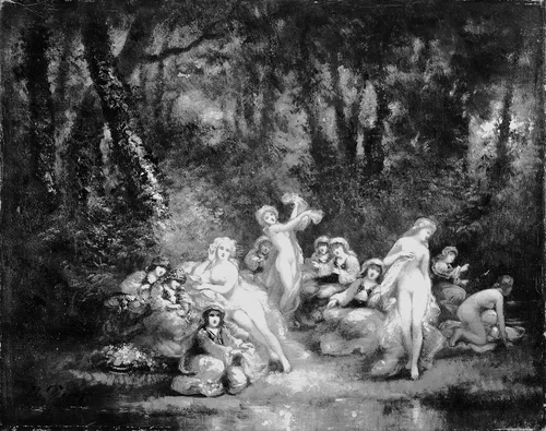 In the Woods by Narcisse Virgile Diaz de la Peña, painting, 1855-1865