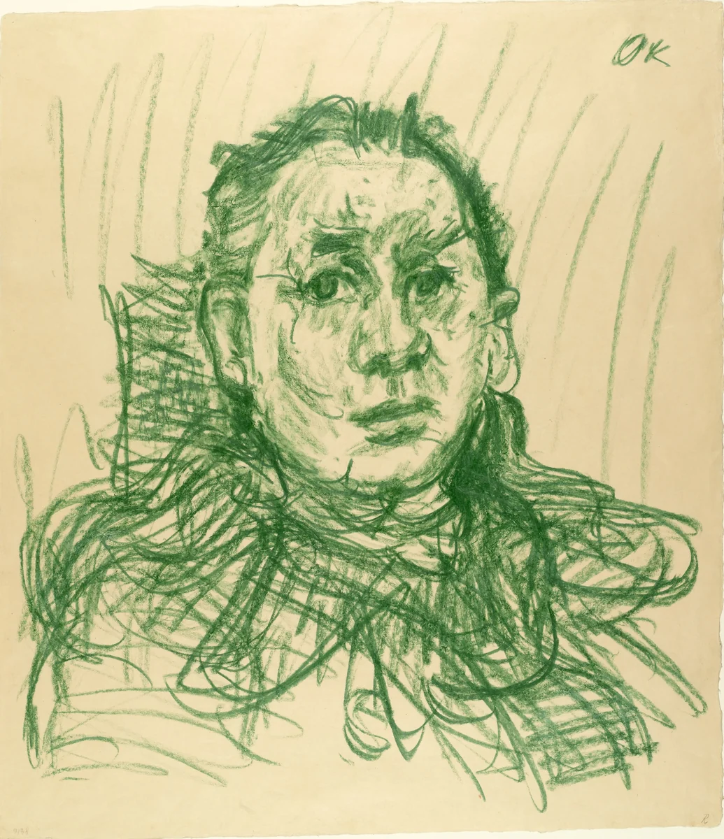 Hugo Erfurth by Oskar Kokoschka, drawing, 1920