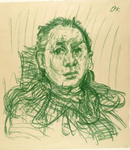 Hugo Erfurth by Oskar Kokoschka, drawing, 1920