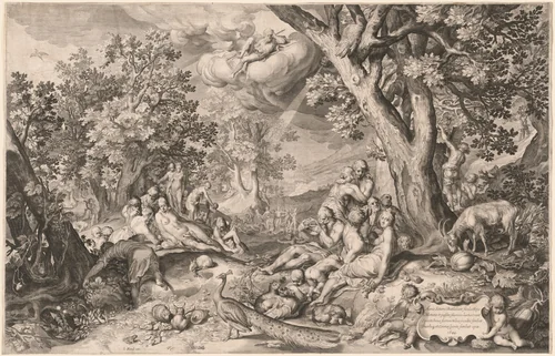 The Golden Age by Abraham Bloemaert, print, 1644