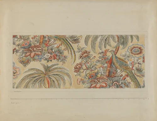 Hand Blocked Chintz by Edith Magnette, index of american design, 1936