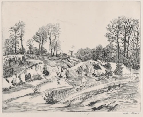 Landscape by Mortimer Borne, print, 1935-1943