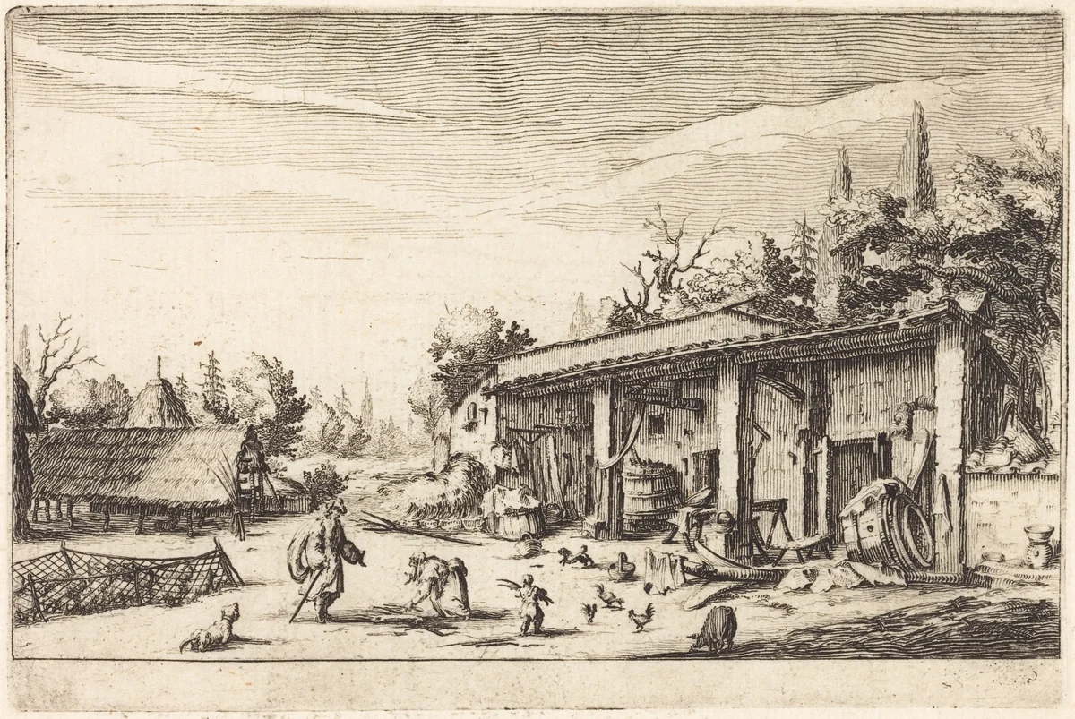 The Little Farm by Jacques Callot, print, 1617