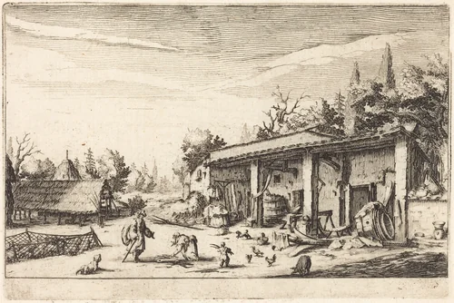 The Little Farm by Jacques Callot, print, 1617