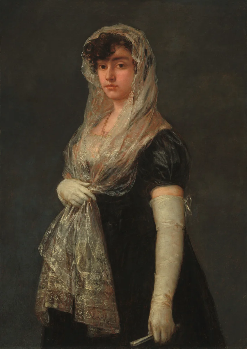 Young Lady Wearing a Mantilla and Basquina by Francisco Goya, painting, 1800-1805