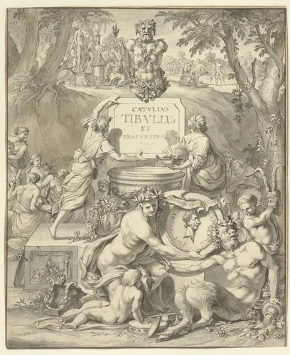 Frontispiece Design for a Book of Love Poems by Jan Goeree, drawing, 1700