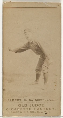 Augustus Peter "Gus" Alberts, Shortstop, Milwaukee, from the Old Judge series (N172) for Old Judge Cigarettes by Goodwin & Company, photograph, 1888