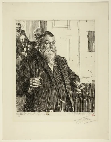 A Toast II by Anders Zorn, print, 1893