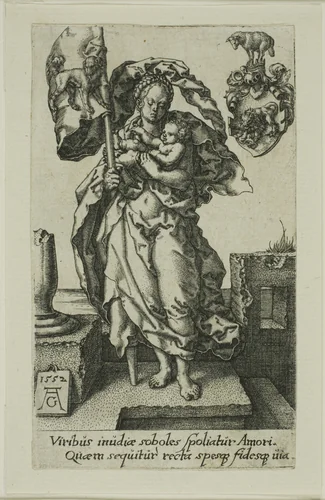 Compassion, from the Virtues by Heinrich Aldegrever, print, 1552