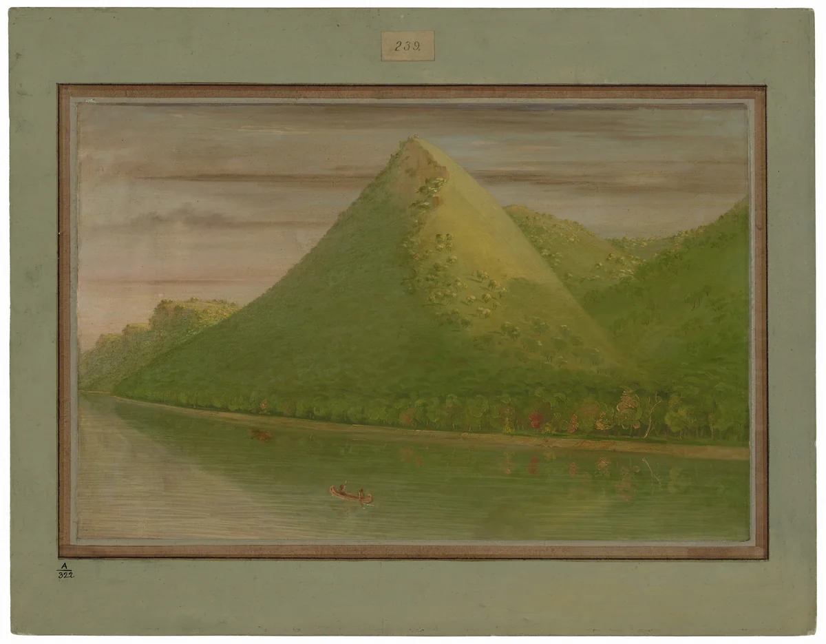View of "Pike's Tent" by George Catlin, painting, 1861-1869