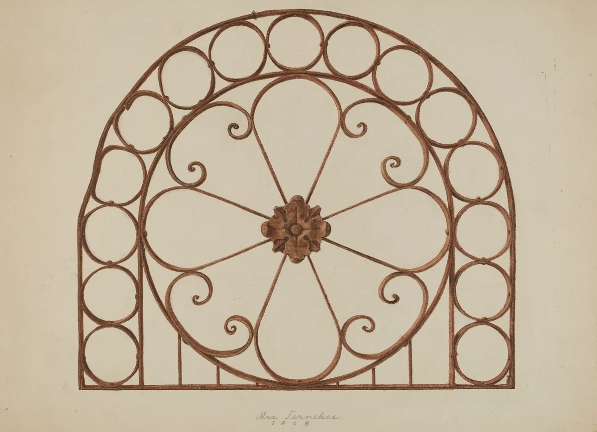 Arch Grill by Max Fernekes, index of american design, 1938