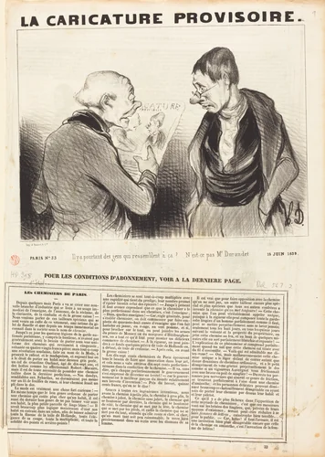 Il y a pourtant des gens qui ressemblent a ça! by Honoré Daumier, print, 1839
