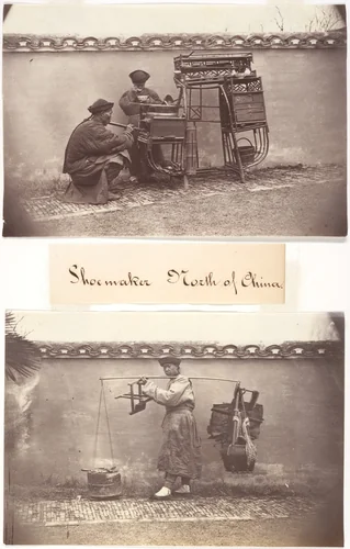 Shoemaker North of China; Wandering Restaurant North of China by John Thomson, photograph, 1869