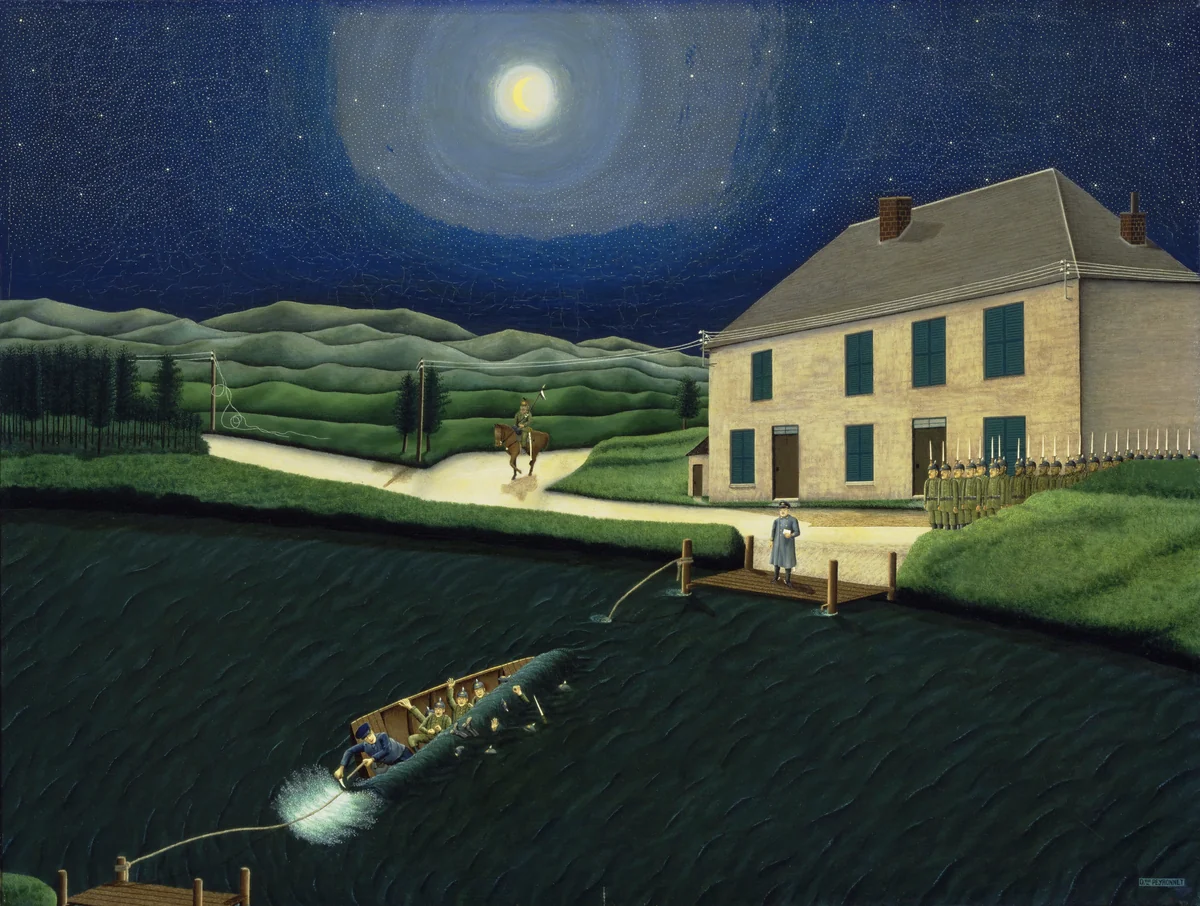 The Ferryman of the Moselle by Dominique-Paul Peyronnet, painting, 1934