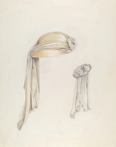White Satin Hat by Lucien Verbeke, index of american design, 1937