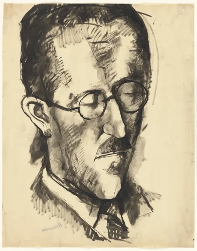 James Joyce by Pavel Tchelitchew, drawing, 1928