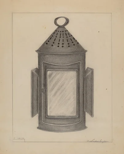 Lantern by Columbus Simpson, index of american design, 1936