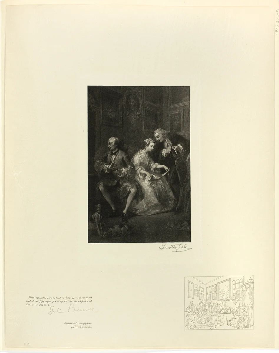 Marriage à la mode (detail), from Old English Masters by Timothy Cole, print, 1897