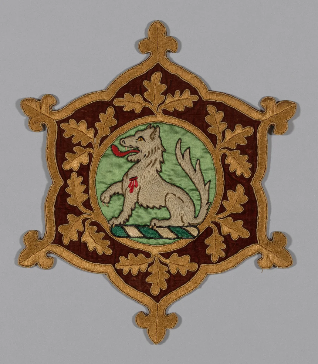Myddelton Biddulph Armorial Medallion by Augustus Welby Northmore Pugin, textile, 1841-1851