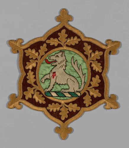 Myddelton Biddulph Armorial Medallion by Augustus Welby Northmore Pugin, textile, 1841-1851