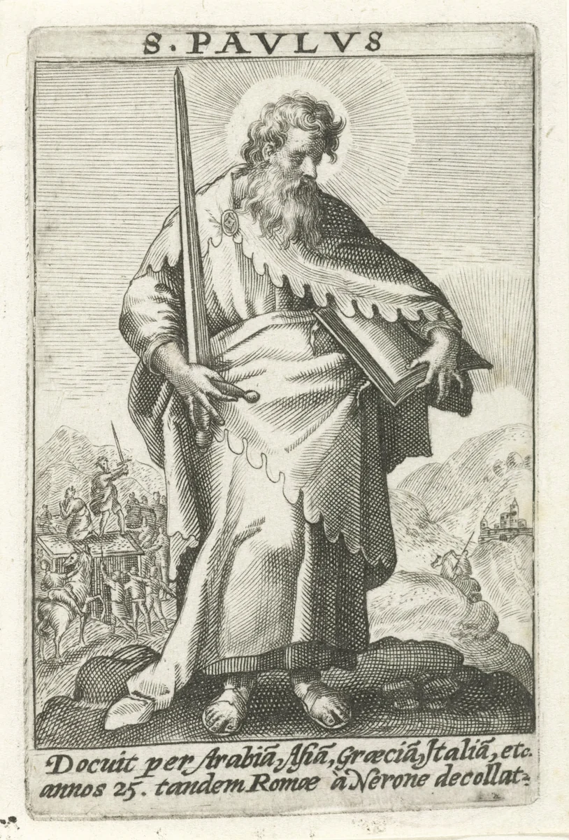 Apostel Paulus by Crispijn van de Passe, print, 1574-1637