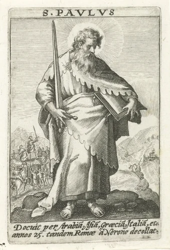 Apostel Paulus by Crispijn van de Passe, print, 1574-1637