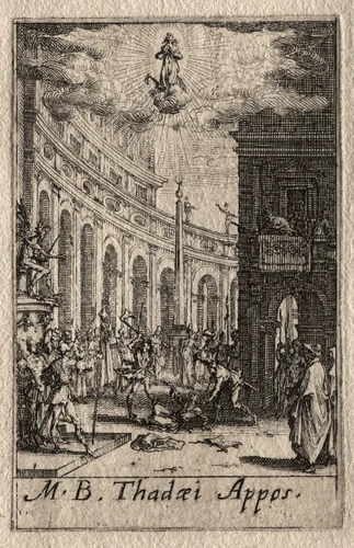 The Martyrdom of the Apostles: St. Thaddeus by Jacques Callot, print, 1627-1637