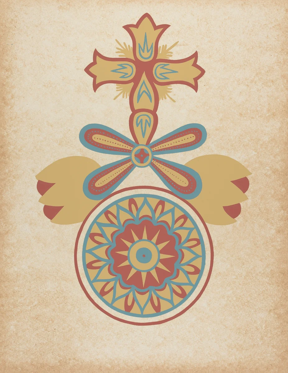 Santa Barbara Mission Doorway Design from the portfolio "Decorative Art of Spanish California" by American 20th Century, index of american design, 1935-1942