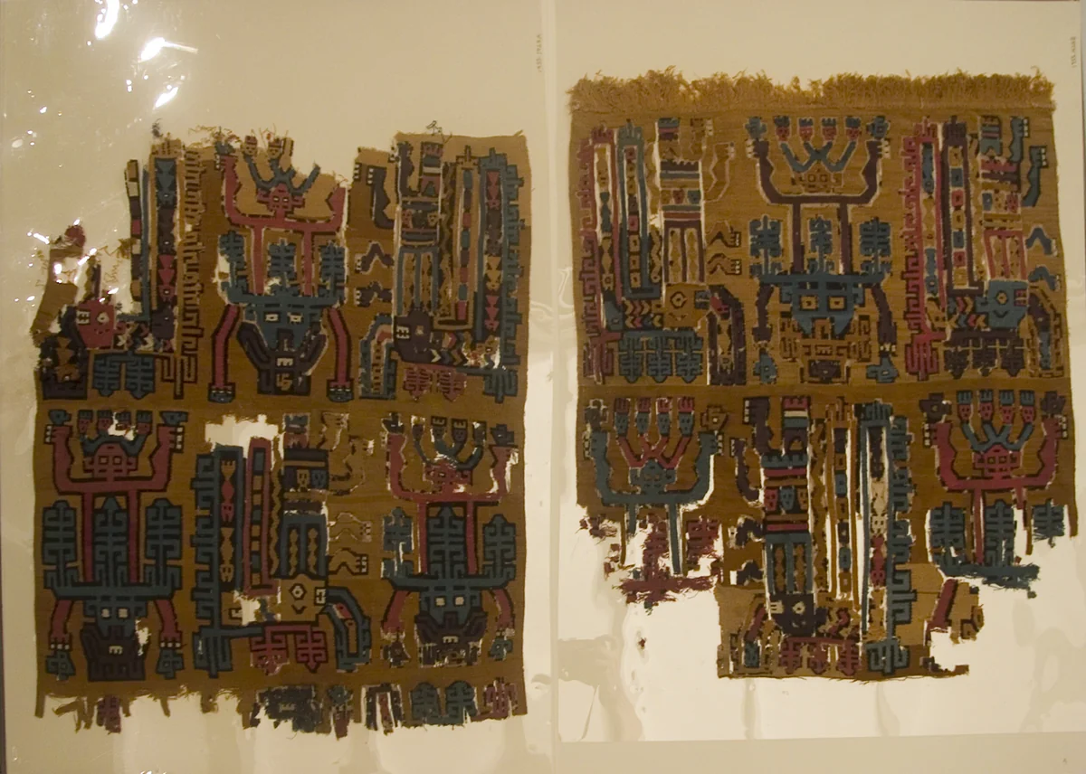 Fragments by Nazca-Wari, textile, 700-900