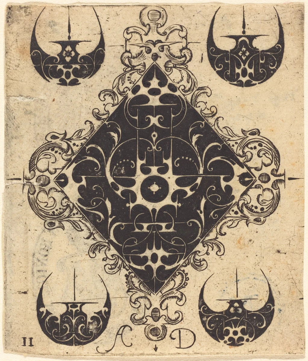 Ornament by Master AD, print, 1519-1610