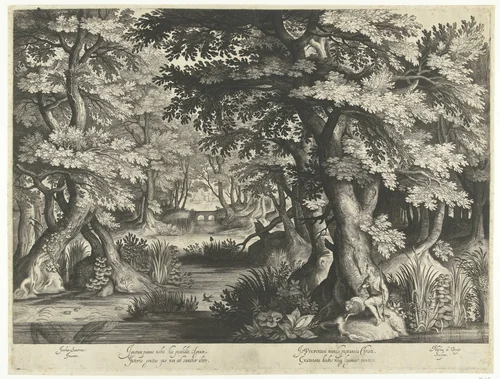 Johannes de Doper in de wildernis by Unknown, print, 1581-1656