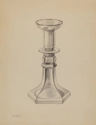 Candlestick by Charles Caseau, index of american design, 1938