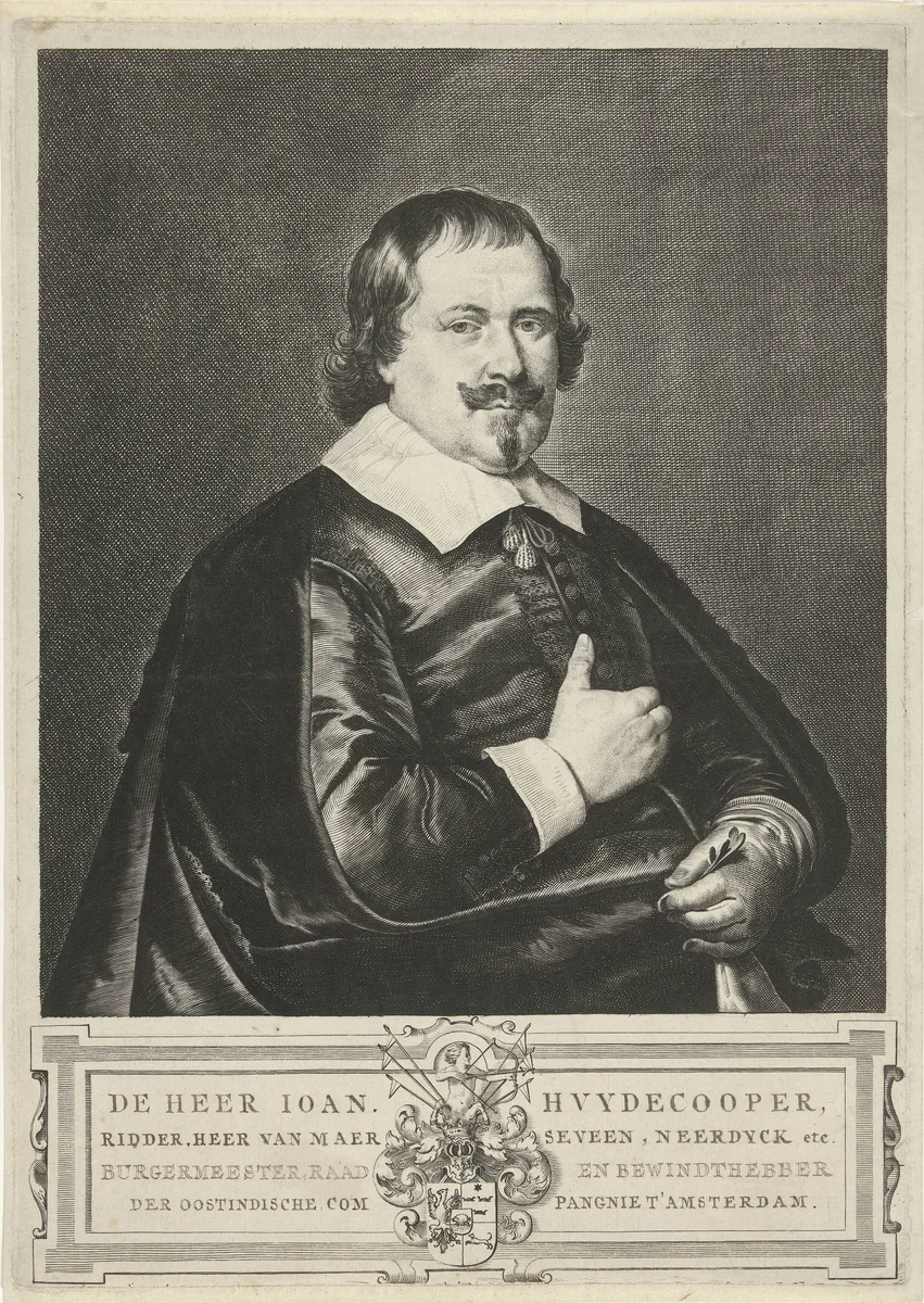 Portret van Joan Huydecoper by Pieter Holsteyn, print, 1651
