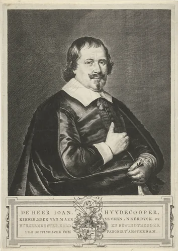 Portret van Joan Huydecoper by Pieter Holsteyn, print, 1651