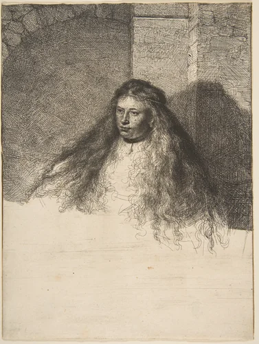 The Great Jewish Bride by Rembrandt van Rijn, print, 1635