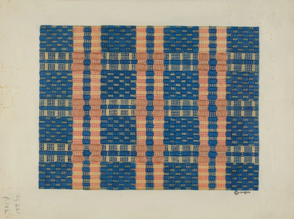 Coverlet by Cornelius Christoffels, index of american design, 1940