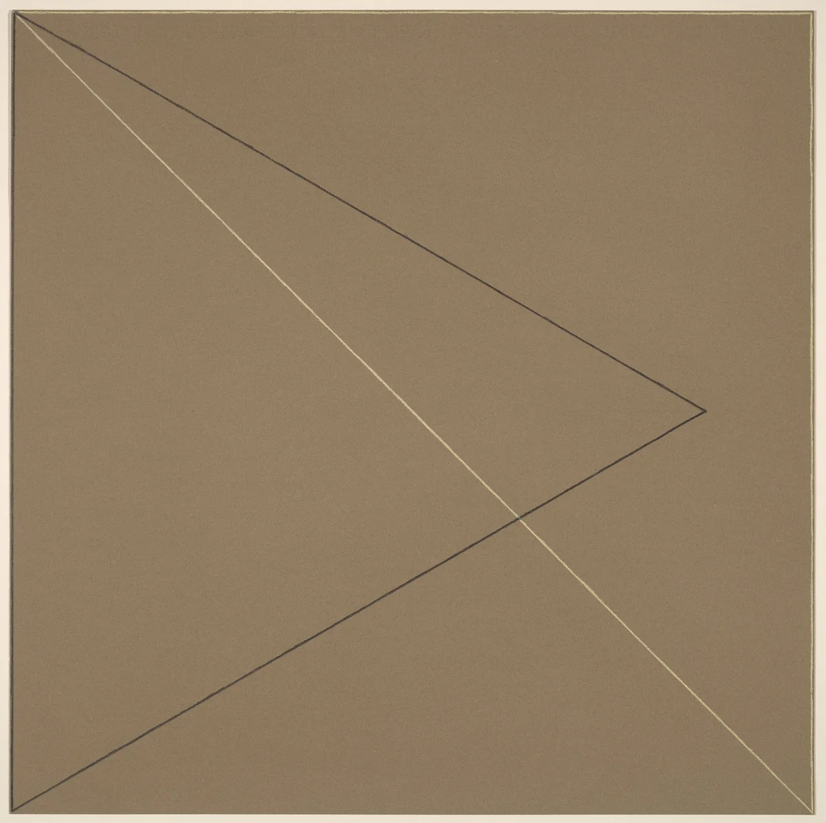 Two Triangles within a Square #3 by Robert Mangold, drawing, 1975