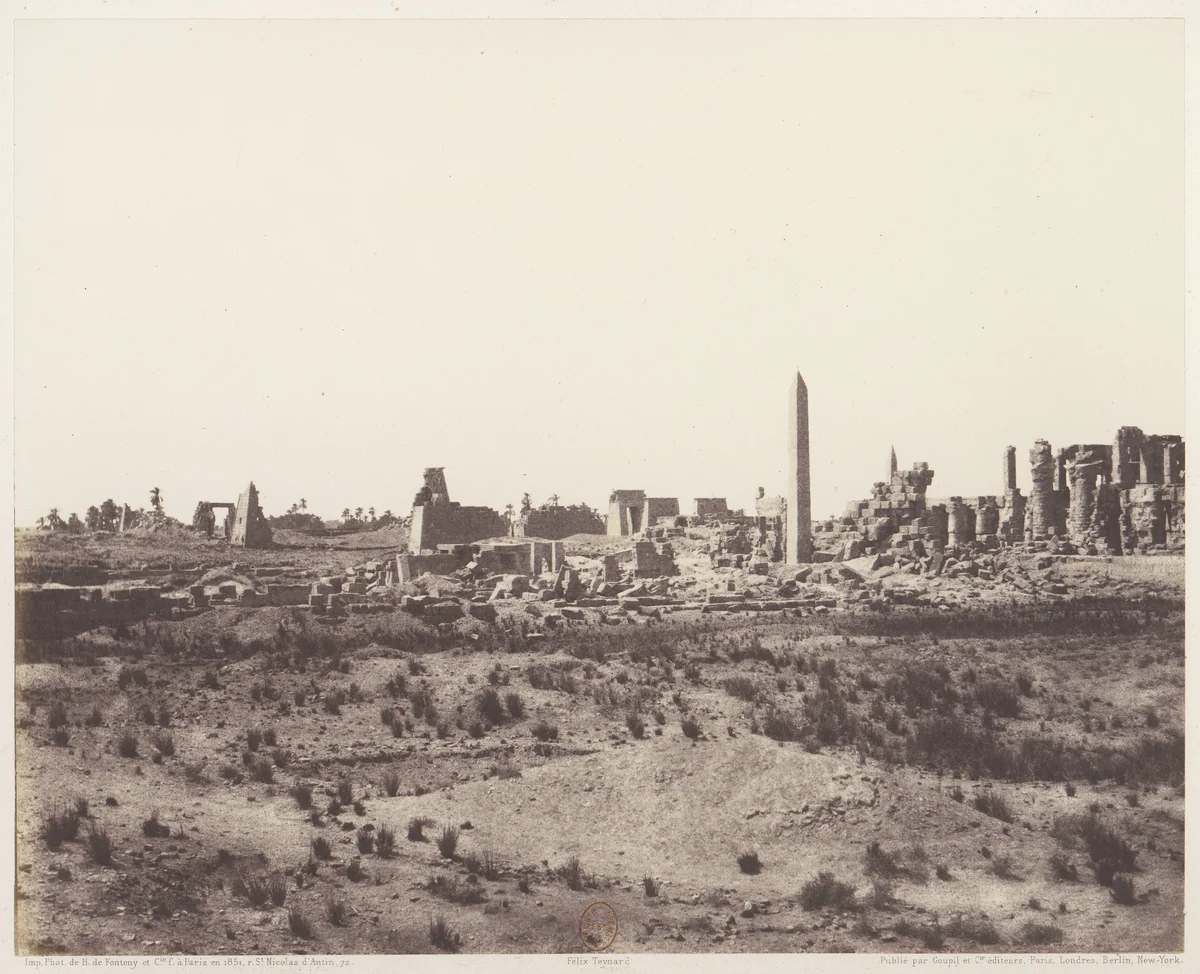 Karnak (Thèbes), Vue Générale des Ruines Prise du Nord-Est, en V by Félix Teynard, photograph, 1851-1852