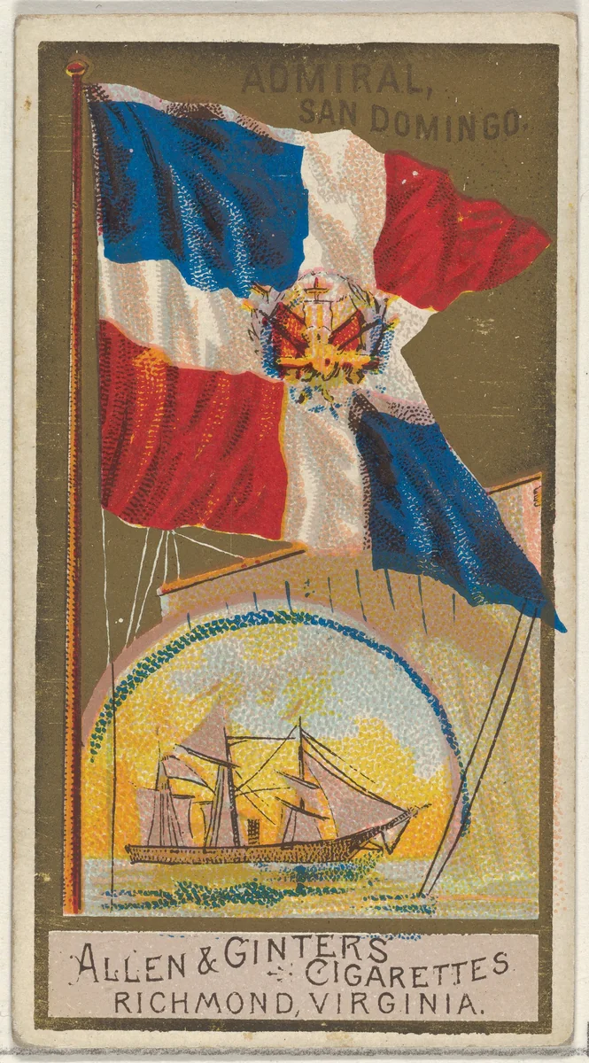 Admiral, San Domingo, from the Naval Flags series (N17) for Allen & Ginter Cigarettes Brands by Allen & Ginter, print, 1886-1891