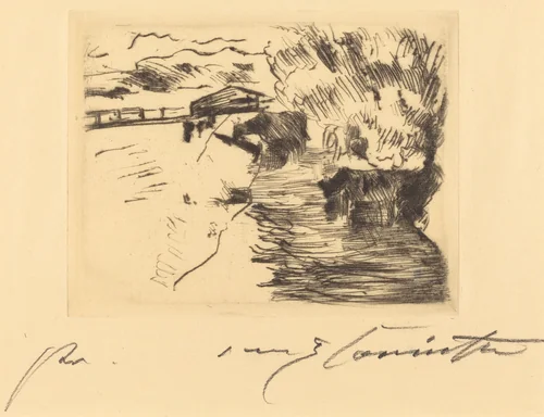 Am see (On a Lake) by Lovis Corinth, print, 1858-1925