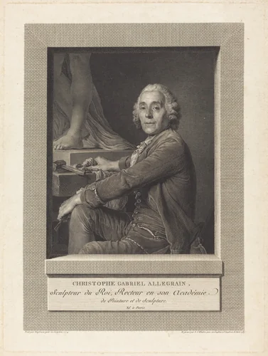 Christophe Gabriel Allegrain by Ignaz Sebastian Klauber; Joseph Siffred Duplessis, print, 1787