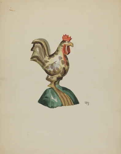 Pa. German Rooster by Raoul Du Bois, index of american design, 1936