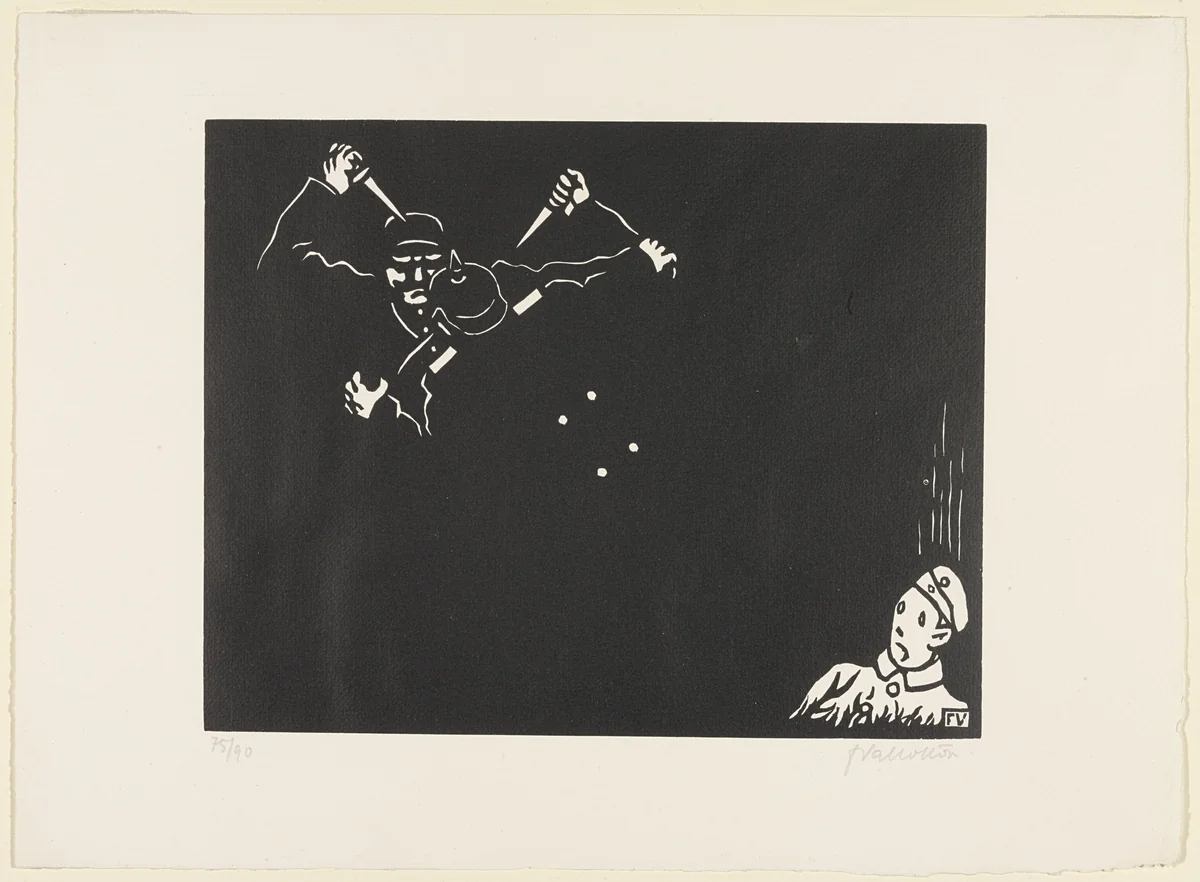 In the Darkness (Dans les Ténèbres) from This Is War (C'est la Guerre) by Félix Vallotton, print, 1916