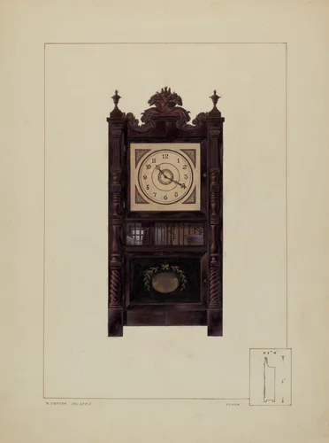 Clock by Ralph Morton, index of american design, 1935-1942
