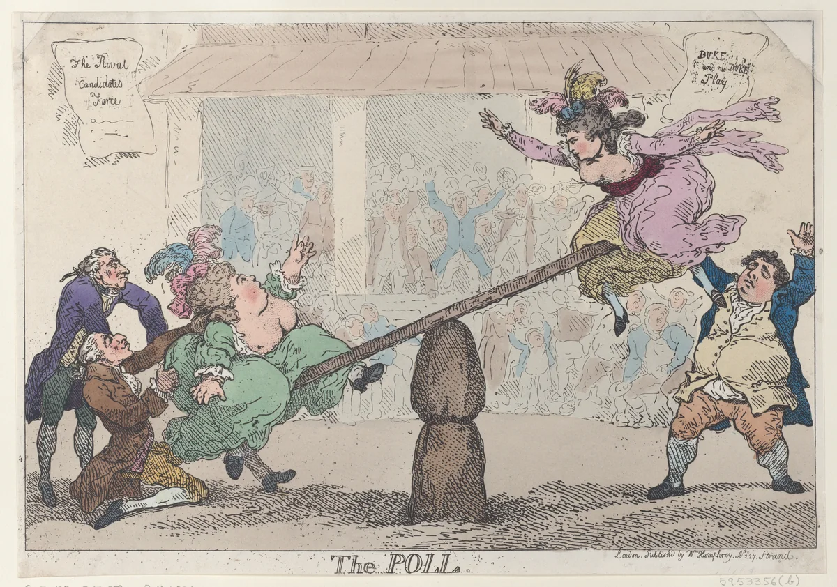 The Poll by Thomas Rowlandson, print, 1784