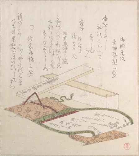 Kakemono and Its Box by Kubo Shunman (窪俊満), print, 1700-1899