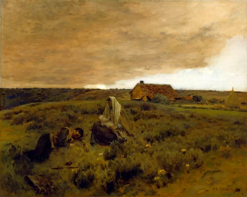 Weary Wayfarers by Jean-Charles Cazin, painting, 1888