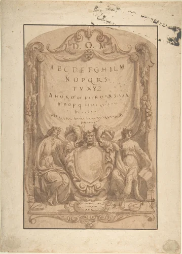 Design for a Title Page by anonymous, drawing, 1700-1800